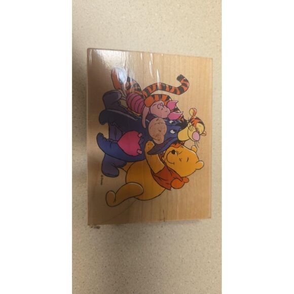 Disney Rubber Stamp Hugs All Around Winnie the Pooh Piglet Eeyore - Picture 1 of 4